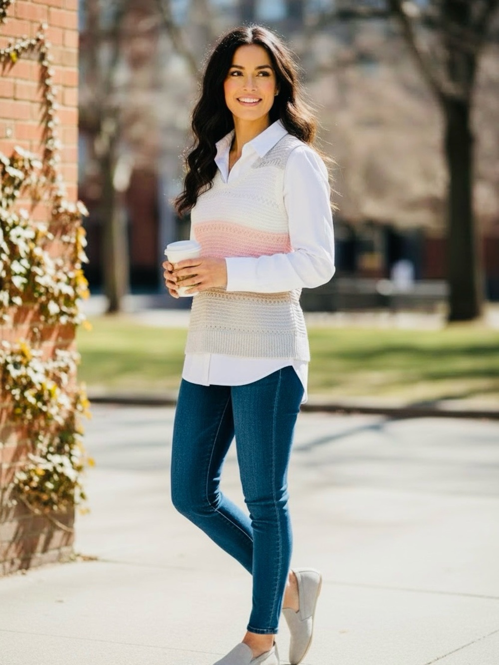 Women’s Crochet Sweater Vest (Lightweight) - Size Small